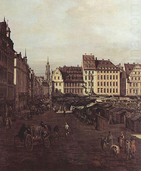 Ansicht von Dresden, Der Altmarkt von der Seegasse aus, Bernardo Bellotto